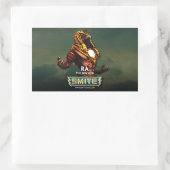 SMITE: Ra, de zon God Rechthoekige Sticker (Tas)
