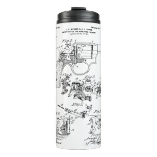 Smith and Wesson Hammerless Pistol 1898 Patent Thermosbeker