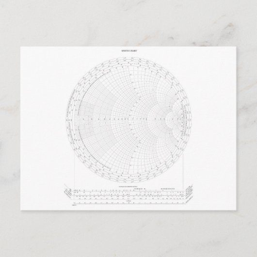 Smith Chart Radio Frequency Engineering Briefkaart (Voorkant)