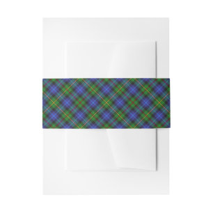 Smith Clan Groen en Marine Schotse Plaid Uitnodigingen Wikkel