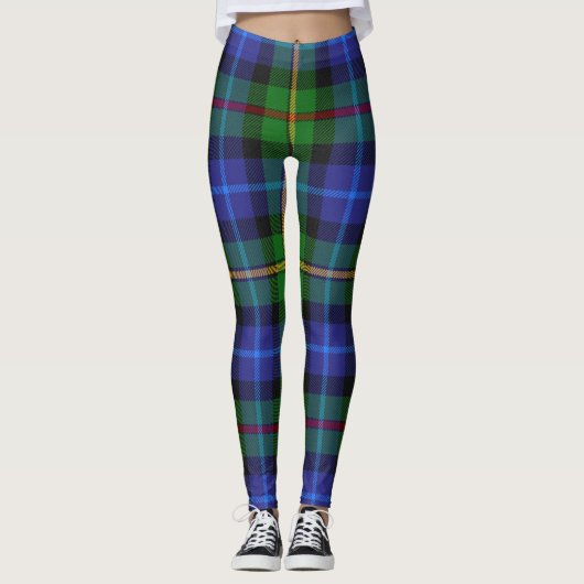 Smith Clan Scottish Tartan Pset Pattern Leggings (Voorkant)