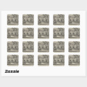 Smith, Evans residences Vierkante Sticker (Vel)