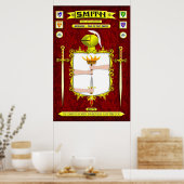 SMITH FAMILIE COAT OF ARMS CREST AND SHIELD POSTER (Keuken)
