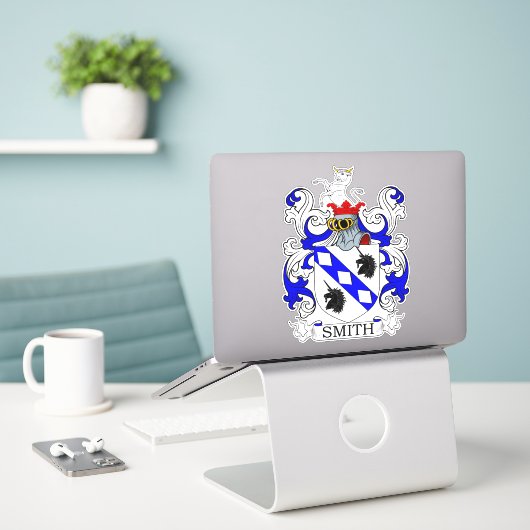 Smith Family Crest Sticker (Laptop op bureau)
