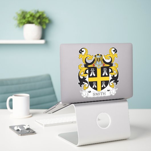 Smith Family Crest Sticker (Laptop op bureau)