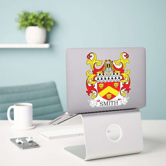 Smith Family Crest Sticker (Laptop op bureau)