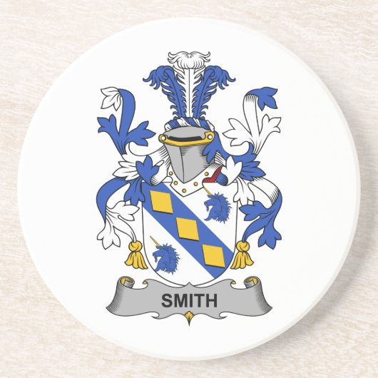 Smith Family Crest Zandsteen Onderzetter (Voorkant)