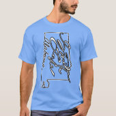Smith Lake Alabama State Outline Oversized T-shirt (Voorkant)