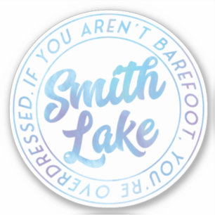 Smith Lake Blue Waterverf Sticker