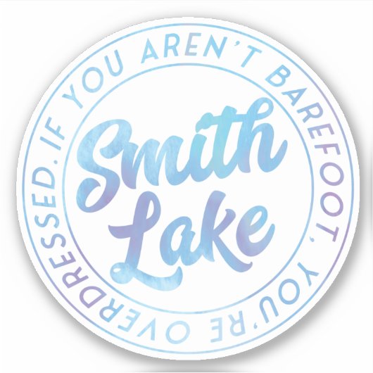 Smith Lake Blue Waterverf Sticker (Voorkant)