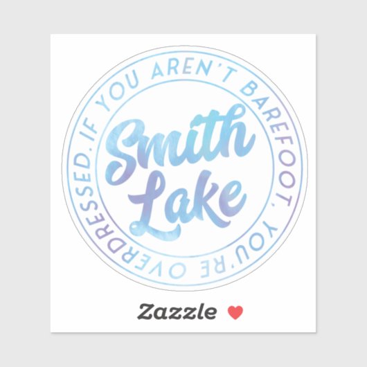 Smith Lake Blue Waterverf Sticker (Vel)