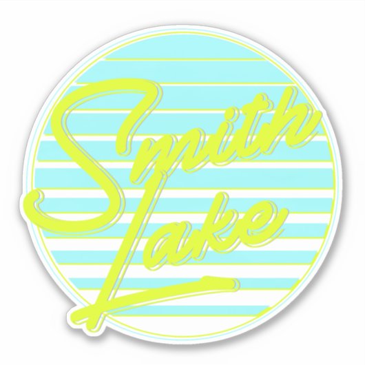 Smith Lake Retro Bright Sticker (Voorkant)