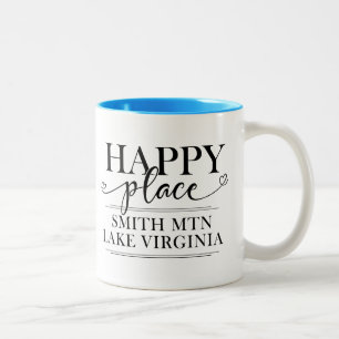 Smith Mountain Lake Happy Place Tweekleurige Koffiemok