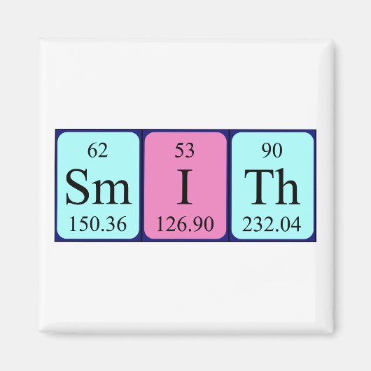 Smith periodieke table name magnet magneet (Voorkant)