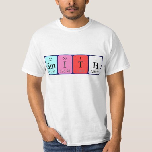 Smith periodieke table name shirt (Voorkant)