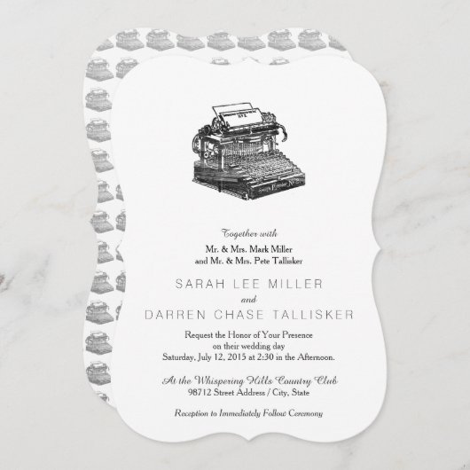 Smith Premier No. 2 Typewriter Kaart (Voorkant / Achterkant)