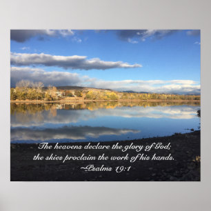 Smith Reservoir Reflecteert the Glory of God Poster