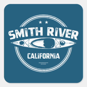 Smith River California Kayaking Vierkante Sticker
