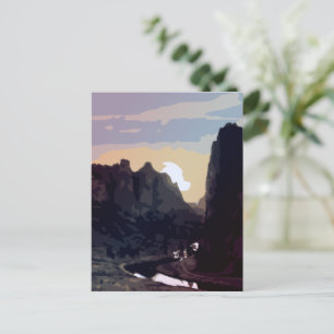 Smith Rock bij Sunset Briefkaart