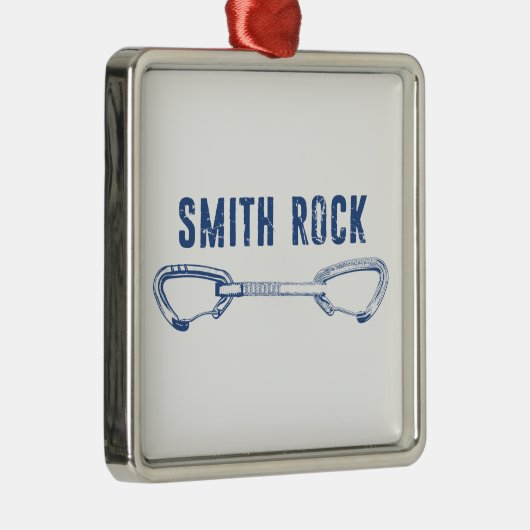Smith Rock climing Quickdraw Metalen Ornament (Rechts)