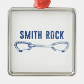 Smith Rock climing Quickdraw Metalen Ornament (Voorkant)