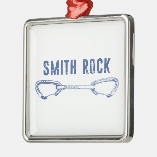 Smith Rock climing Quickdraw Metalen Ornament (Links)