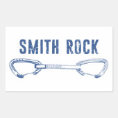 Smith Rock climing Quickdraw Rechthoekige Sticker (Voorkant)