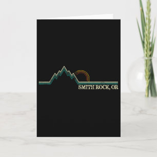 Smith Rock Oregon Retro Bergbeklimmen Zomer  Kaart