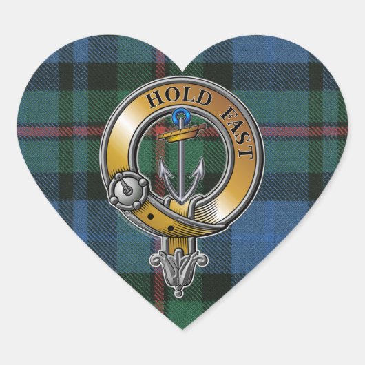 Smith Tartan & Badge Hart Sticker (Voorkant)