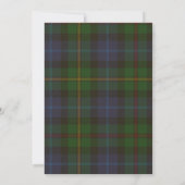 Smith Tartan Faire-part de mariage an (Dos)