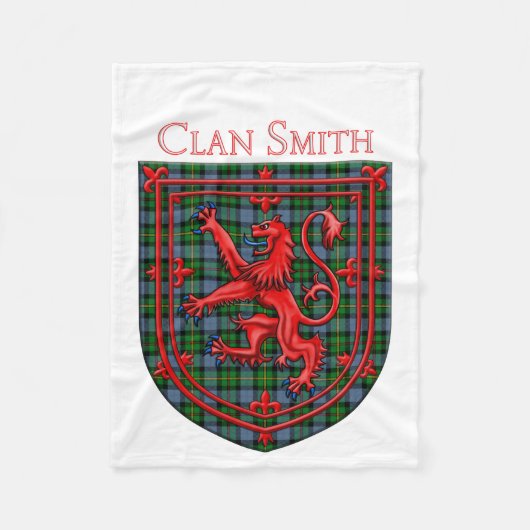 Smith Tartan Scottish Plaid Lion Rampant Fleece Deken (Voorkant)