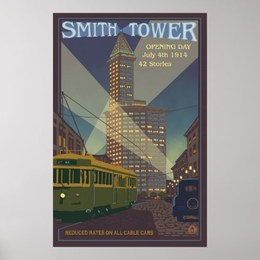 Smith Tower - Seattle, Washington Affiche de voyag (Devant)