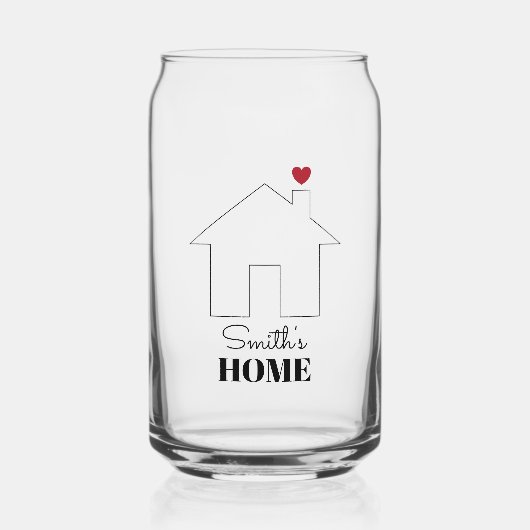 Smith's Home with Heart Blikvorm Glas (Voorkant)