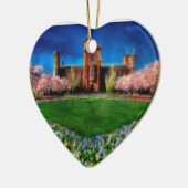 Smithsonian Castle Garden Cherry Blossom Keramisch Ornament (Links)