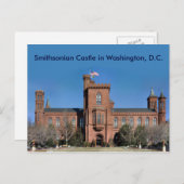 Smithsonian Castle in Washington, DC. Briefkaart (Voorkant / Achterkant)