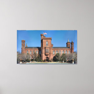 Smithsonian Castle in Washington, DC. Canvas Afdruk