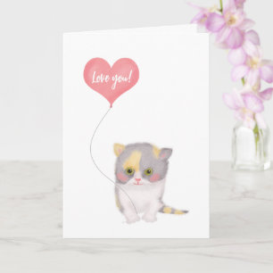 Smitten Kitten 'Love you' Carte Saint Valentin