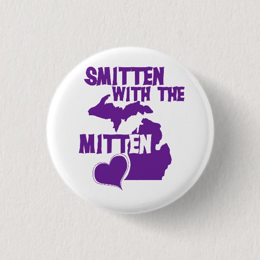 Smitten met de wanten ronde button 3,2 cm (Voorkant)
