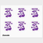 Smitten met de wanten ronde sticker (Vel)