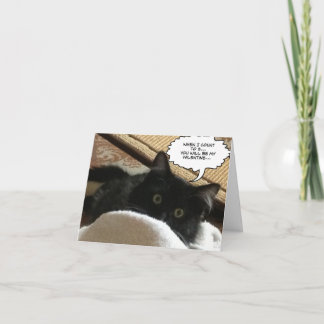 Smittens zegt, 3!!! Gelukkige Valentijnsdag Feestdagen Kaart