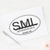 SML Auto Window Decal Smith Mountain Lake Virginia Ovale Sticker (Envelop)