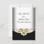 Sml Save the Date White Black Gold Diamond (Achterkant)