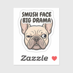 Smoel Gezicht Grote Drama Grappig Frans Bulldog On Sticker