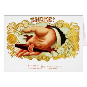 Smoke  Cigar Label Wenskaart