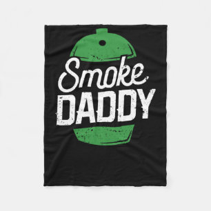 Smoke Daddy Green Egg Pitmaster Dad BBQ Grill Fleece Deken