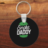 Smoke Daddy Green Egg Pitmaster Dad BBQ Grill Sleutelhanger (Voorkant)