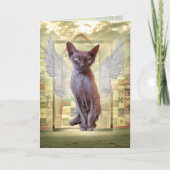 Smoke Devon Rex Sphynx Engel Kat Pet Sympathie Kaart (Voorkant)