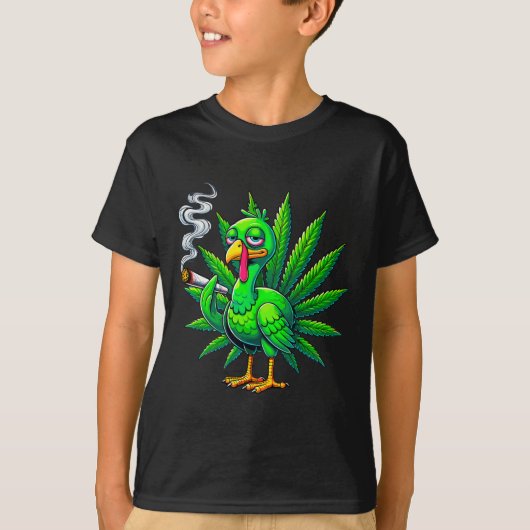 Smoke Joint Turkey Funny Thanksgiving Tee 1 T-shirt (Voorkant)