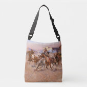 Smoke of a. 45, 1908 by Charles Marion Russell Crossbody Tas (Voorkant)