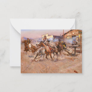 Smoke of a. 45, 1908 by Charles Marion Russell Notitiekaartje